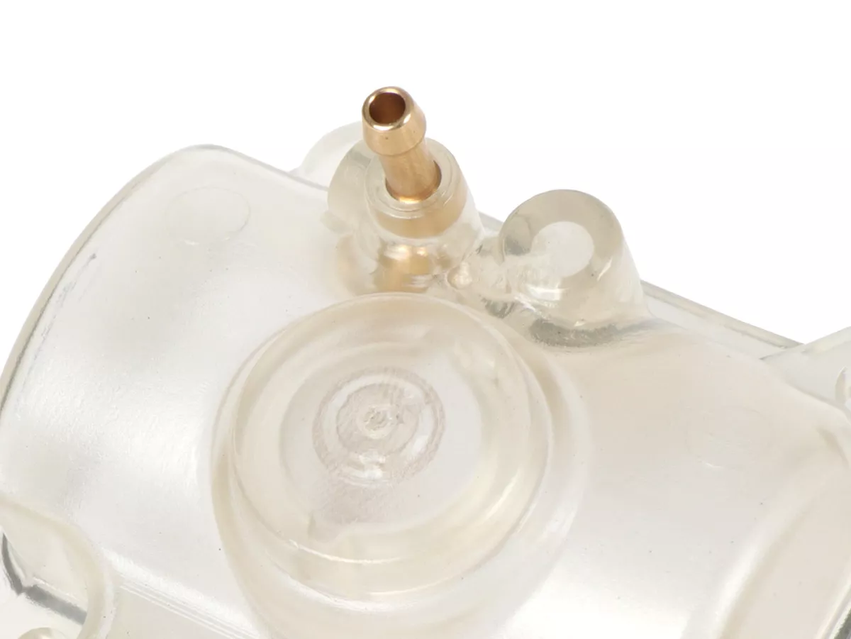Cuve -POLINI- CP Ø=15-24mm - transparente, avec joint torique et vis de fixation.