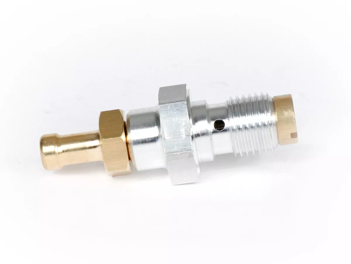 Tornillo banjo para cámara de flotador con tapón de vaciado -POLINI- Dell'Orto PHBH, PHBL, VHST