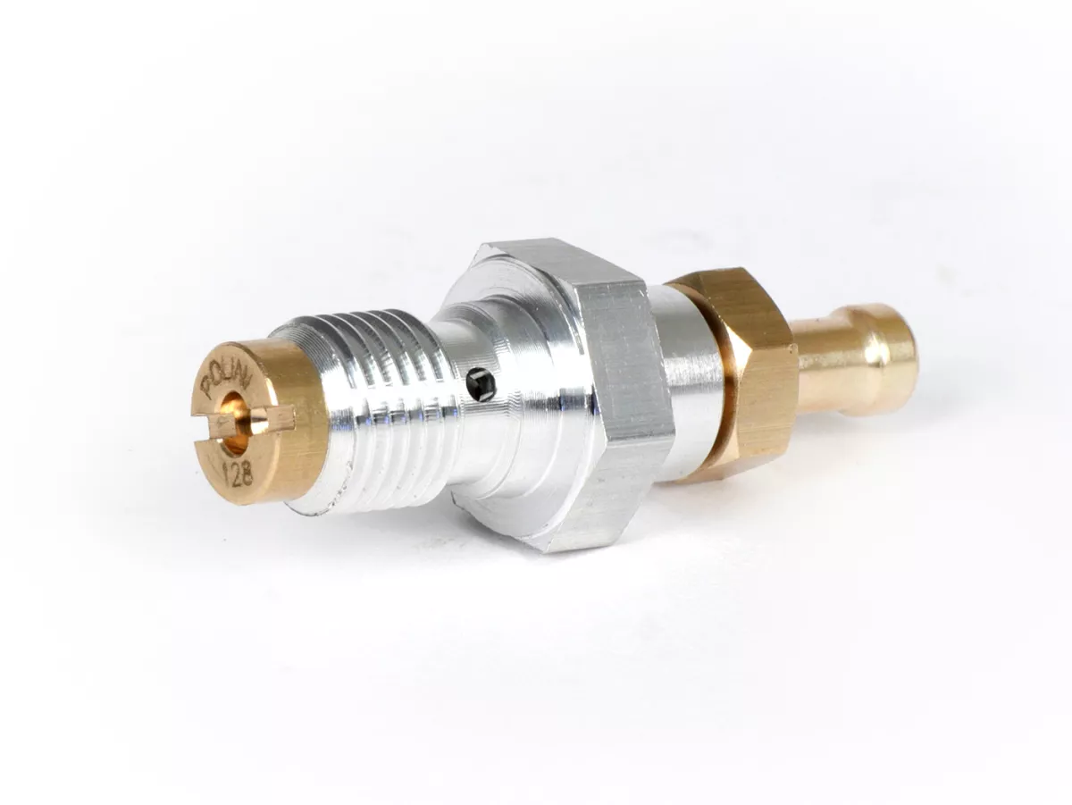 Tornillo banjo para cámara de flotador con tapón de vaciado -POLINI- Dell'Orto PHBH, PHBL, VHST