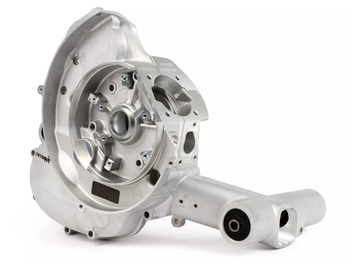 Cárter motor -PARMAKIT estándar- Vespa V50, V90, PV, ET3, PK S, PK XL, Motovespa PK75, rebosadero estándar - sin arranque eléctrico