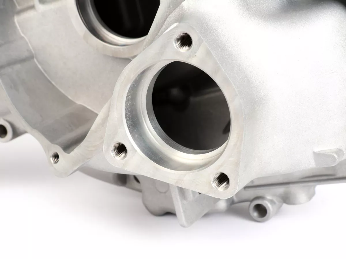 Cárter motor -PARMAKIT estándar- Vespa V50, V90, PV, ET3, PK S, PK XL, Motovespa PK75, rebosadero estándar - sin arranque eléctrico