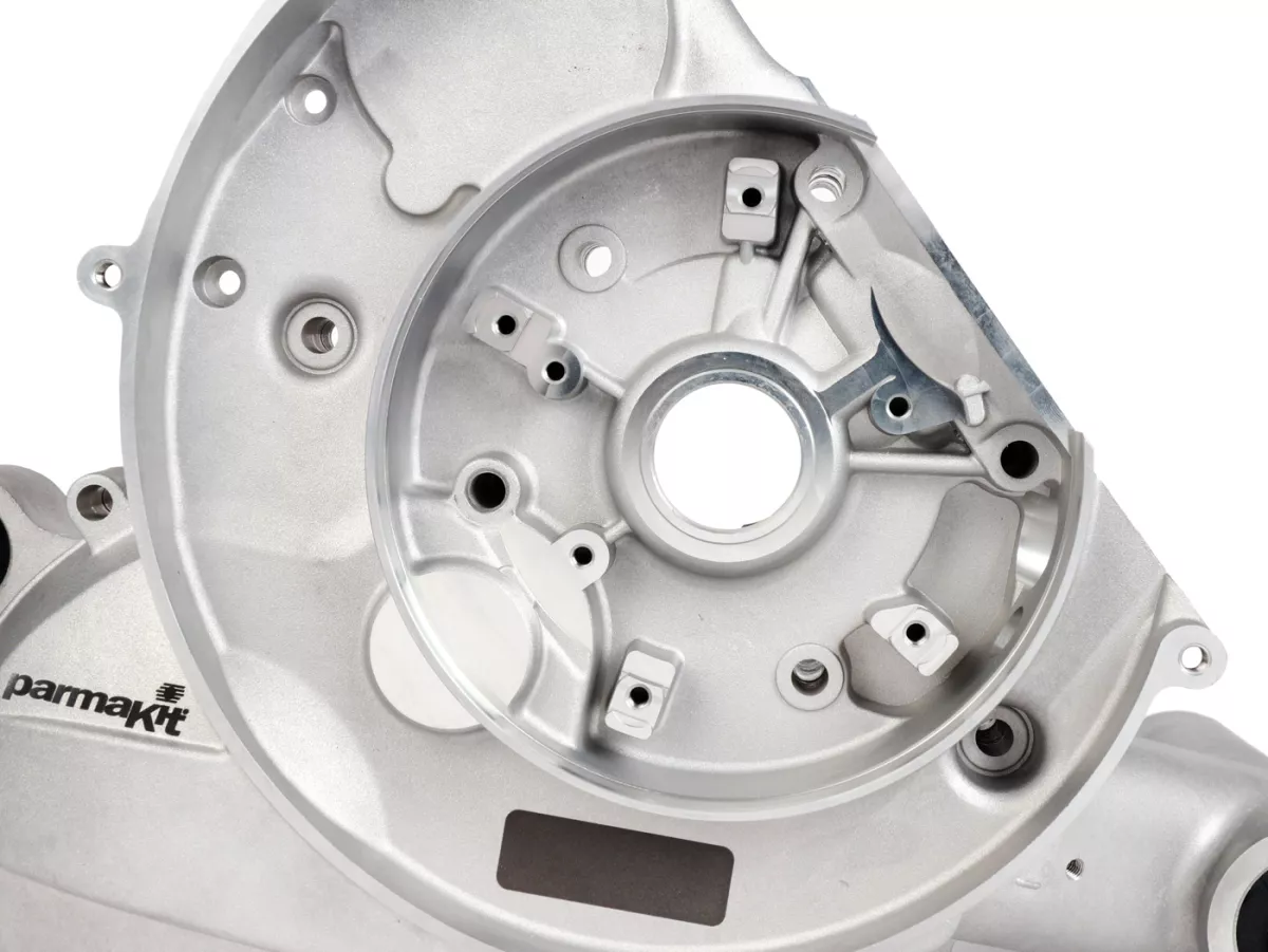 Cárter motor -PARMAKIT estándar- Vespa V50, V90, PV, ET3, PK S, PK XL, Motovespa PK75, rebosadero estándar - sin arranque eléctrico