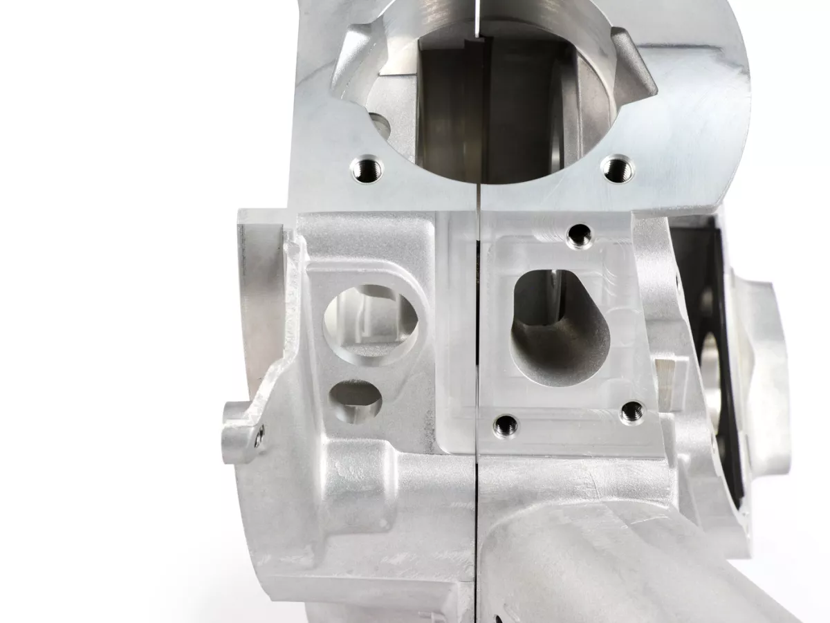 Cárter motor -PARMAKIT estándar- Vespa V50, V90, PV, ET3, PK S, PK XL, Motovespa PK75, rebosadero estándar - sin arranque eléctrico