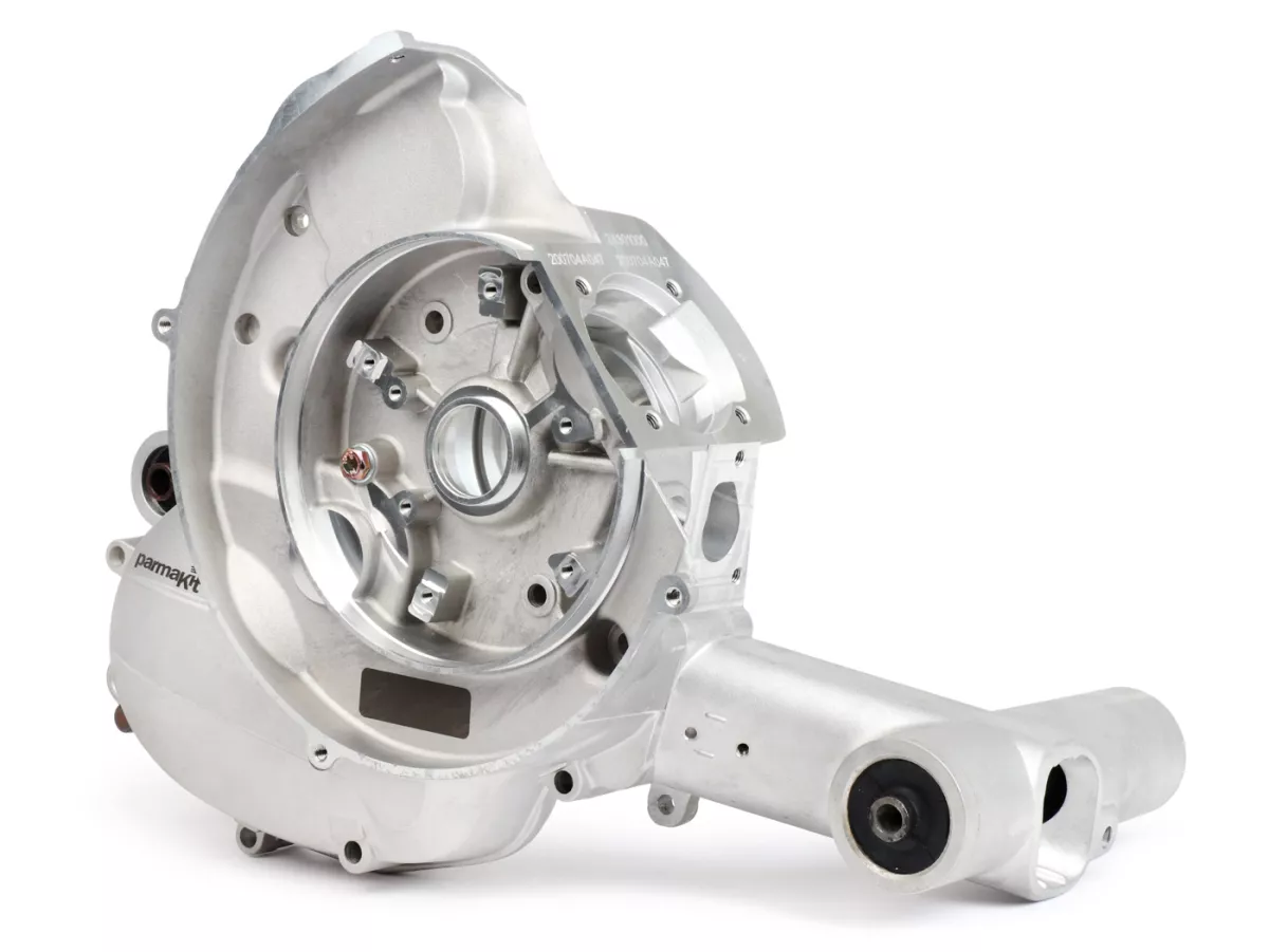 Cárter motor -PARMAKIT racing (para carrera hasta 56mm)- Vespa V50, V90, PV, ET3, PK S, PK XL, Motovespa PK75, grandes puertos de transferencia - sin arranque eléctrico
