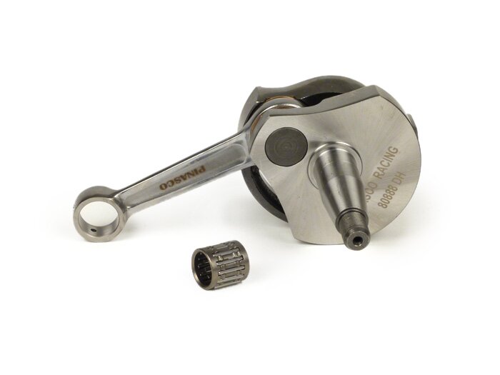 Albero motore -PINASCO Racing (valvola rotante), corsa 51mm, biella 97mm- Albero di conversione Vespa PK50 XL/XL2 a 125cc (cono Ø 20mm)