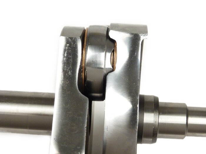 Albero motore -PINASCO Racing (valvola rotante), corsa 51mm, biella 97mm- Albero di conversione Vespa PK50 XL/XL2 a 125cc (cono Ø 20mm)