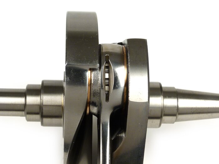 Crankshaft -PINASCO Racing, rotary valve, stroke 57mm, conrod 105mm- Vespa Sprint150 (VLB1T), GL150 (VLA1T), GT125 (VNL2T), GTR125 (VNL2T)