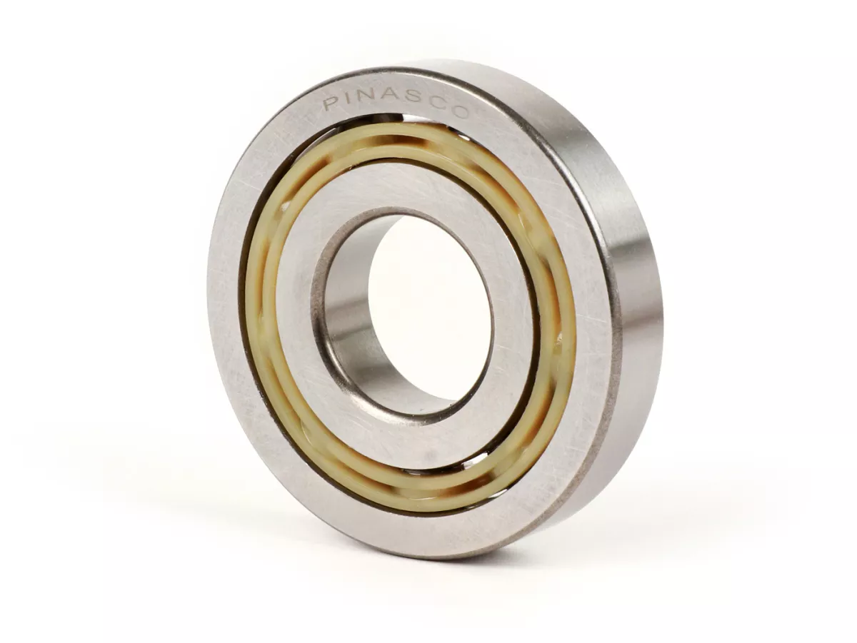 Kugellager Lager Kulu -PINASCO 613912 TN9 (Übermaß +Ø0,03mm, 25x62x12mm), 9 Kugeln - (verwendet für Kurbelwelle Antriebseite Vespa PX, T5 125cc, Rally180 (VSD1T), Rally200 (VSE1T), Sprint, GS150 / GS3 - Kurbelwelle Lichtmaschinenseite Sprint, GS150