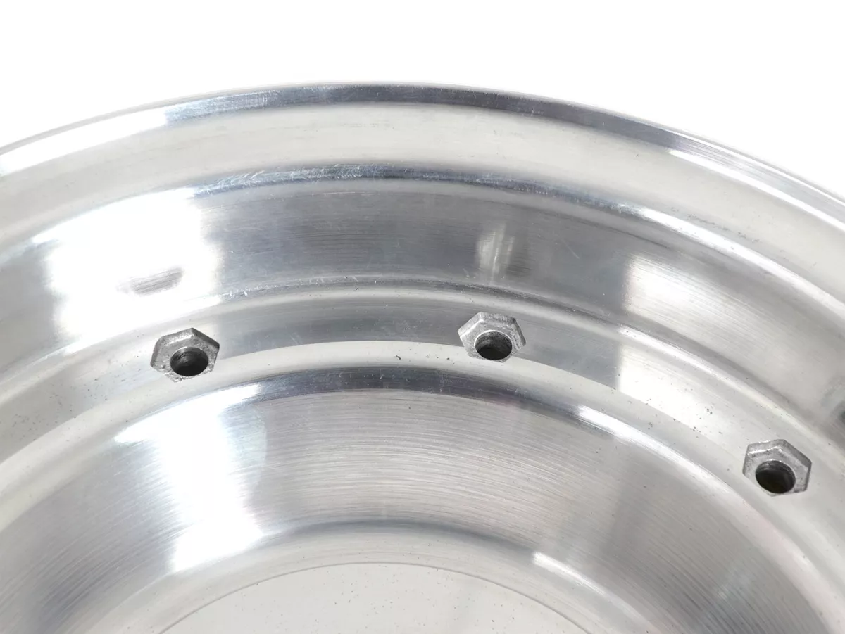 Fälg -PINASCO, V2.0, slanglös 2,15-8 tum aluminium- Vespa (typ 4 hål invändigt) - Wideframe V1-15, V30-33, VU, VM, VN, VNA, VNB, VB, VBA, VBB, Hoffmann, ACMA - Silver