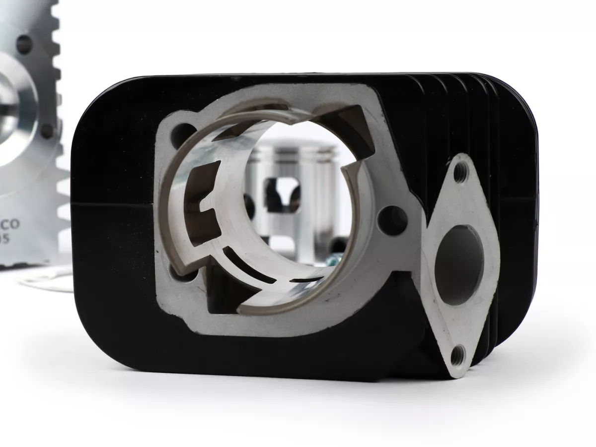 Cilinder -PINASCO Aluminium 72 ccm Evoten BOOSTER Ø46mm- Piaggio Ciao (zuigerpen = Ø 12mm)