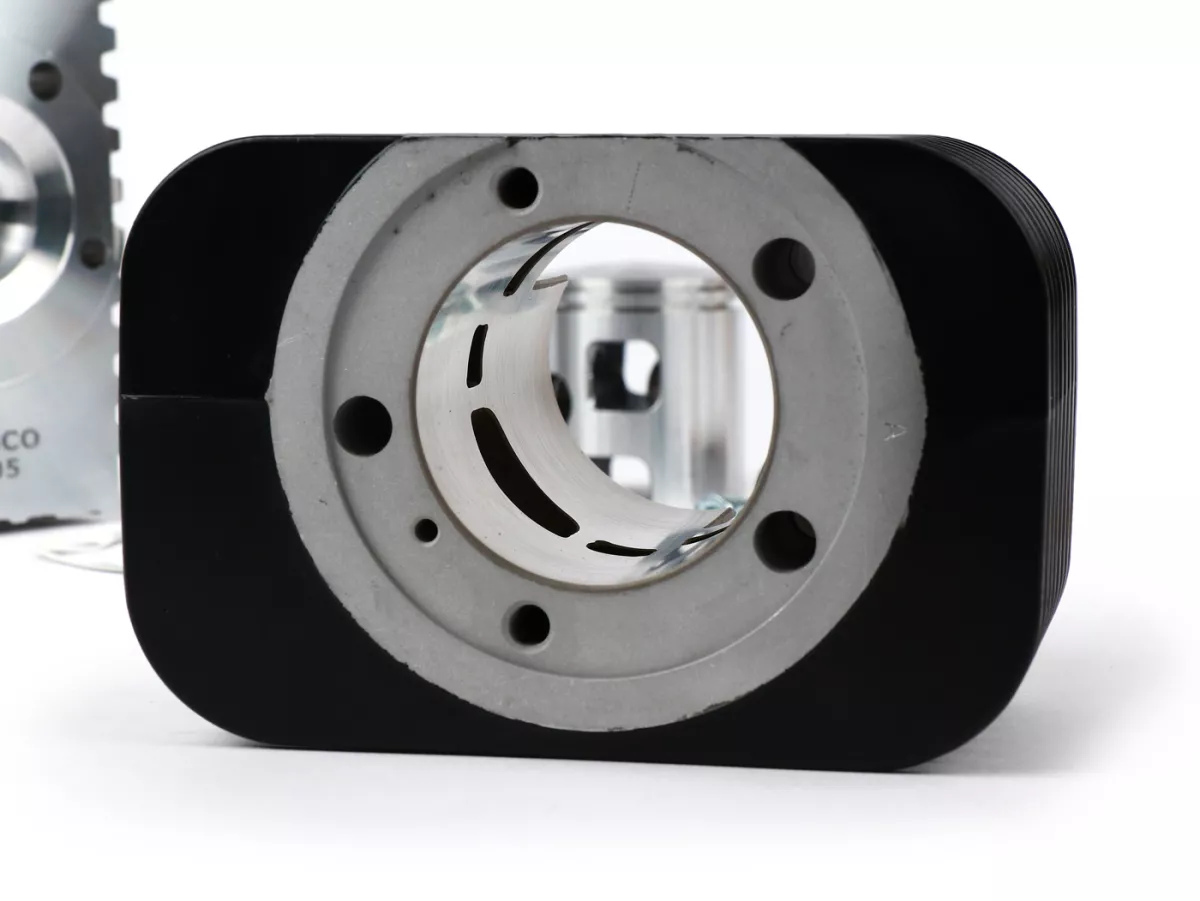 Cilinder -PINASCO Aluminium 72 ccm Evoten BOOSTER Ø46mm- Piaggio Ciao (zuigerpen = Ø 12mm)