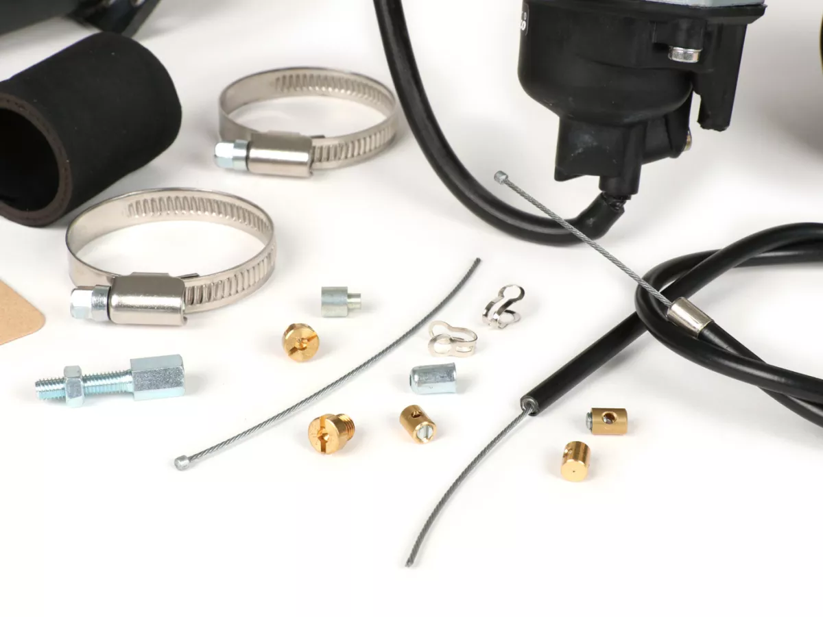 Kit carburador -PINASCO Dellorto PHVB Ø22mm- Vespa Wideframe VM1T, VM2T, VN1T, VN2T, VL1T, VL2T, VL3T, VB, VGL1, ACMA - con colector de admisión (sólo apto para cilindros Pinasco Nordkapp 160cc)