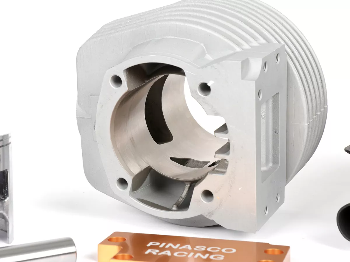 Tuningkit -PINASCO 206ccm 3 Kanal Aluminium EVO MINI SET Ø=66mm, s=60mm- Vespa PX125, PX150, Cosa125, Cosa150, LML Star 125/150, Stella 125/150 - inkl. Zylinder, Kurbelwelle, Auspuff