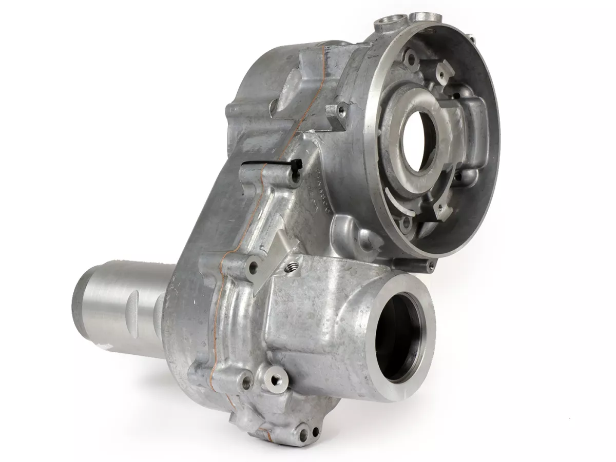 Motorhuis incl. krukas (slag=57mm) -PINASCO Super Slave (membraaninlaat)- 4 tapeinden (geschikt voor cilinder type PX125-150) - Vespa Wideframe, Faro Basso, Vespa 1953-1959, VM, VN, ACMA, VB1T, VGL1T, VL1T, GS150