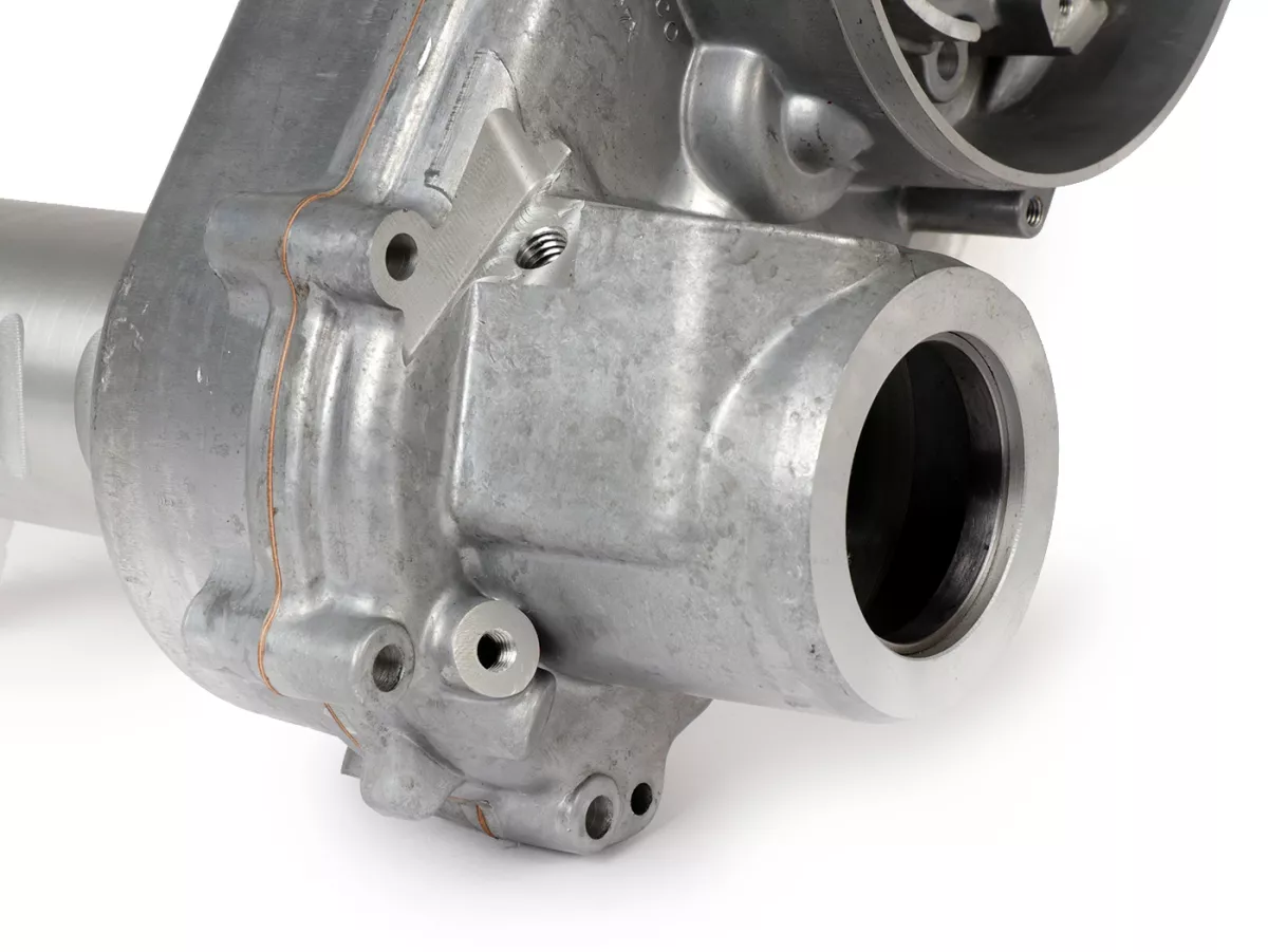 Motorhuis incl. krukas (slag=57mm) -PINASCO Super Slave (membraaninlaat)- 4 tapeinden (geschikt voor cilinder type PX125-150) - Vespa Wideframe, Faro Basso, Vespa 1953-1959, VM, VN, ACMA, VB1T, VGL1T, VL1T, GS150