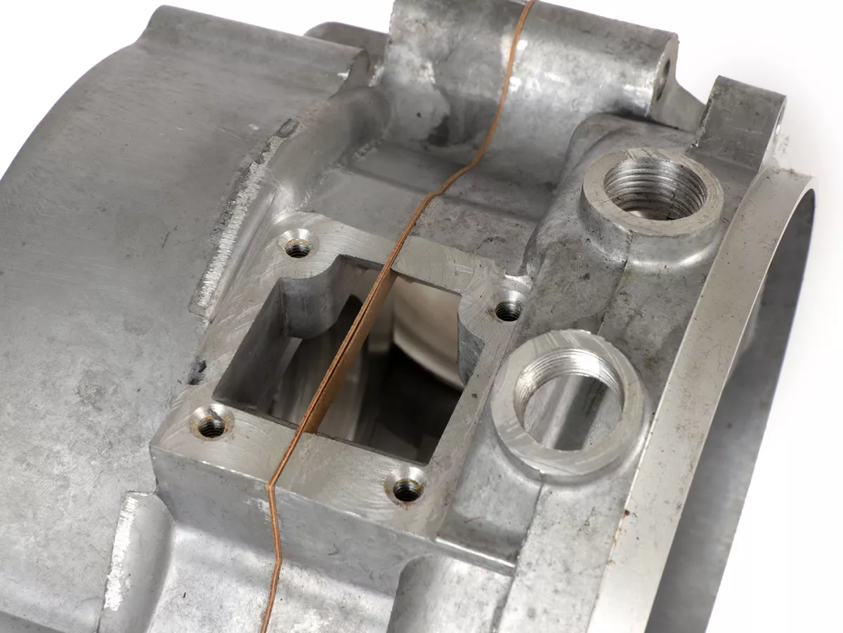 Motorhuis incl. krukas (slag=57mm) -PINASCO Super Slave (membraaninlaat)- 4 tapeinden (geschikt voor cilinder type PX125-150) - Vespa Wideframe, Faro Basso, Vespa 1953-1959, VM, VN, ACMA, VB1T, VGL1T, VL1T, GS150
