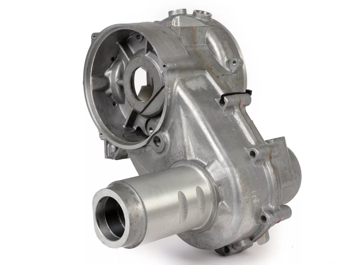 Motorhuis incl. krukas (slag=57mm) -PINASCO Super Slave (membraaninlaat)- 4 tapeinden (geschikt voor cilinder type PX125-150) - Vespa Wideframe, Faro Basso, Vespa 1953-1959, VM, VN, ACMA, VB1T, VGL1T, VL1T, GS150