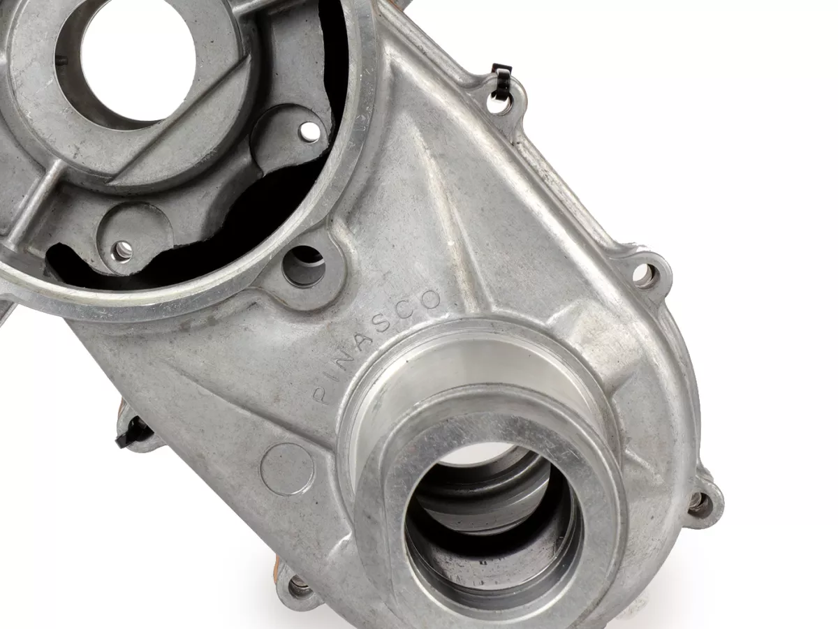 Motorhuis incl. krukas (slag=57mm) -PINASCO Super Slave (membraaninlaat)- 4 tapeinden (geschikt voor cilinder type PX125-150) - Vespa Wideframe, Faro Basso, Vespa 1953-1959, VM, VN, ACMA, VB1T, VGL1T, VL1T, GS150