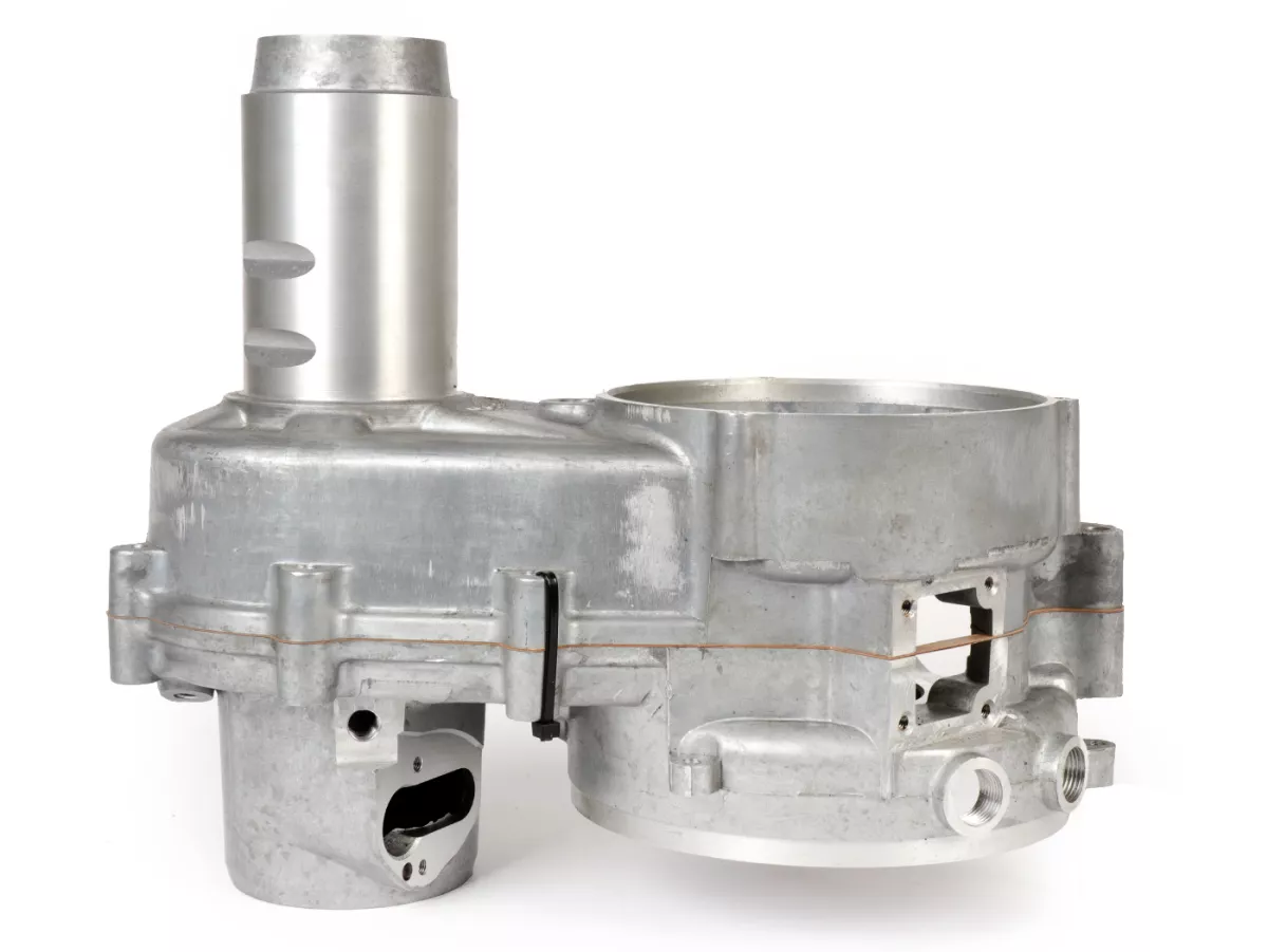 Motorhuis incl. krukas (slag=57mm) -PINASCO Super Slave (membraaninlaat)- 4 tapeinden (geschikt voor cilinder type PX125-150) - Vespa Wideframe, Faro Basso, Vespa 1953-1959, VM, VN, ACMA, VB1T, VGL1T, VL1T, GS150