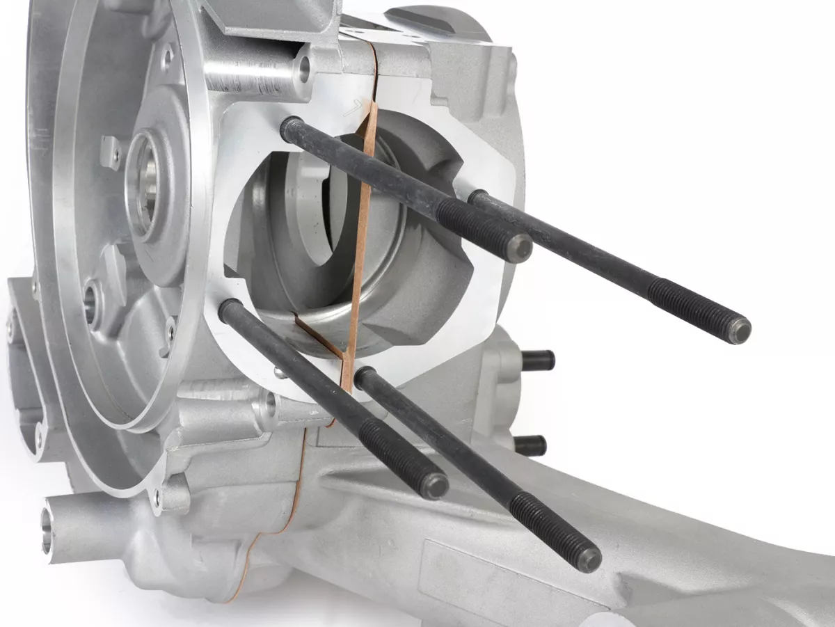 Cárter motor -PINASCO Slave Mega 8x, toma de membrana Ø34mm- Vespa PX200 Elestart