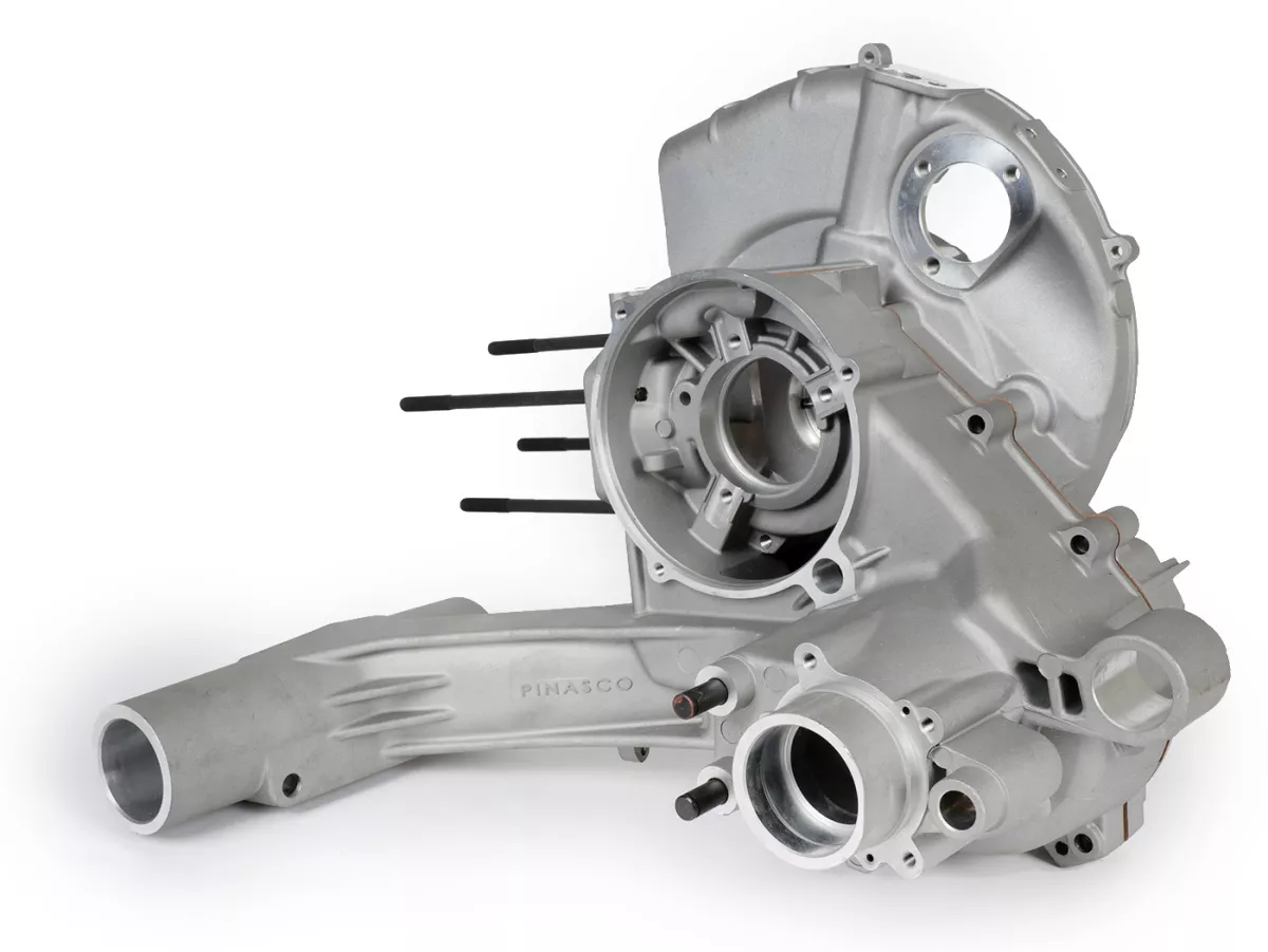 Cárter motor -PINASCO Slave Mega 8x, toma de membrana Ø34mm- Vespa PX200 Elestart