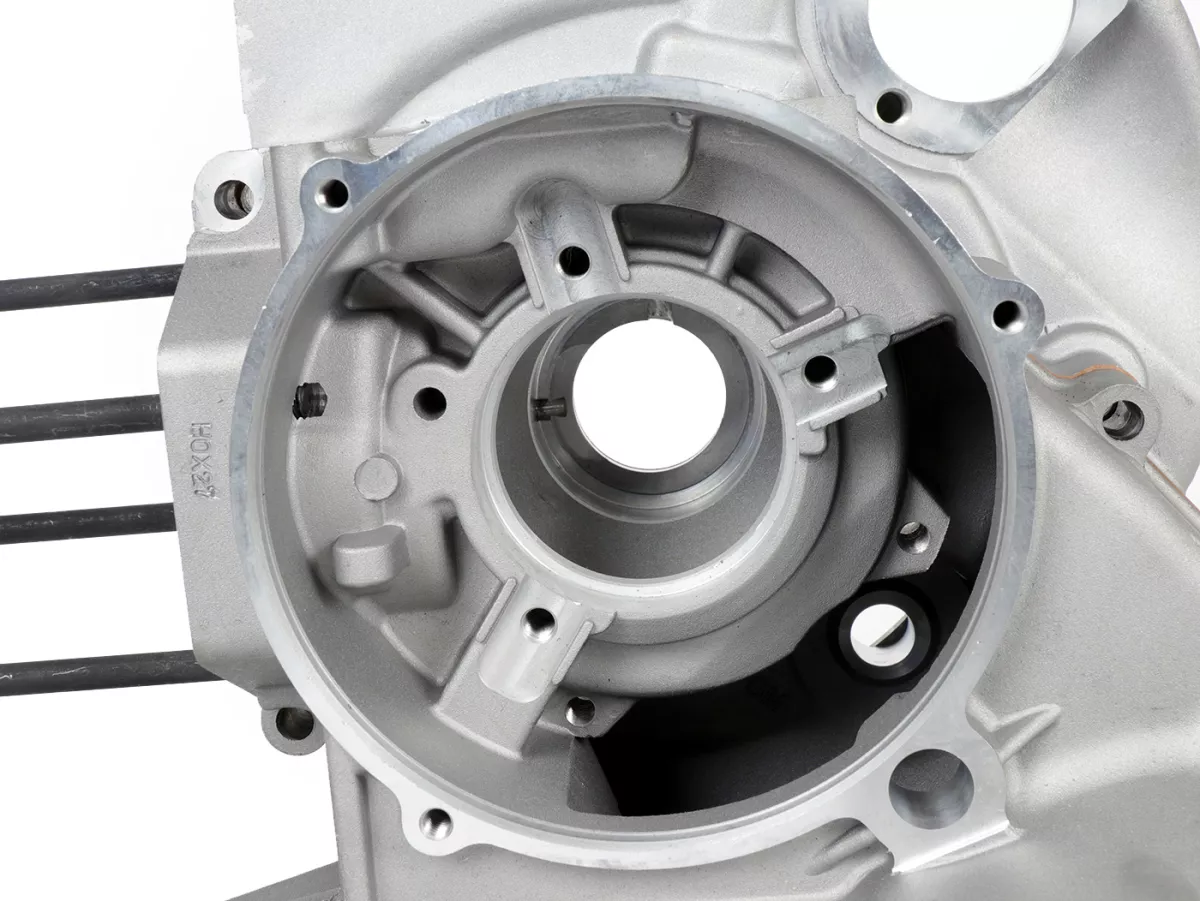 Cárter motor -PINASCO Slave Mega 8x, toma de membrana Ø34mm- Vespa PX200 Elestart