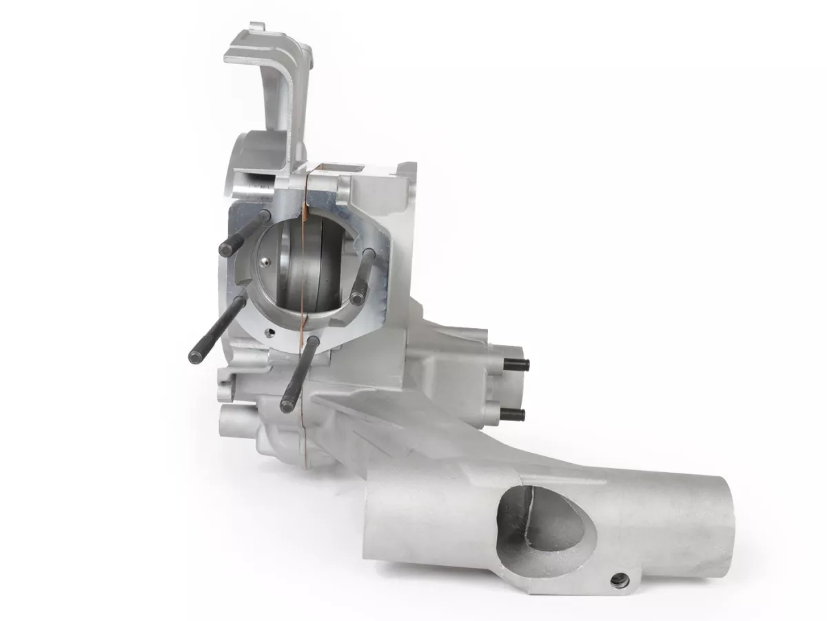 Cárter motor -PINASCO Slave Mega 8x, toma de membrana Ø34mm- Vespa PX200 Elestart