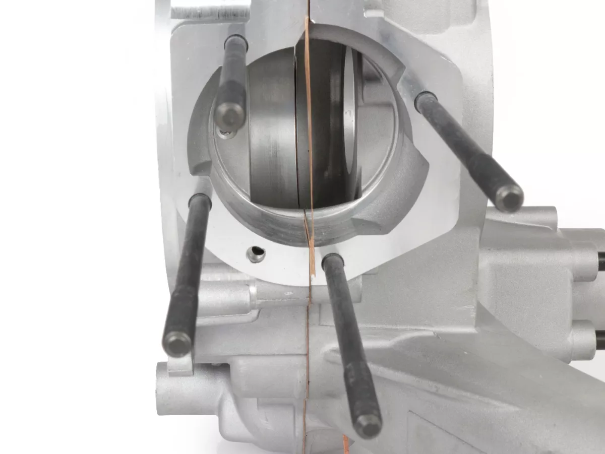Cárter motor -PINASCO Slave Mega 8x, toma de membrana Ø34mm- Vespa PX200 Elestart