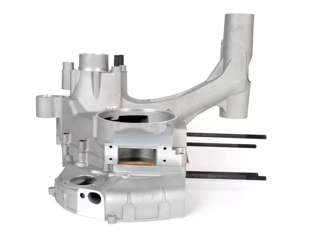 Cárter motor -PINASCO Slave Mega 8x, toma de membrana Ø34mm- Vespa PX200 Elestart