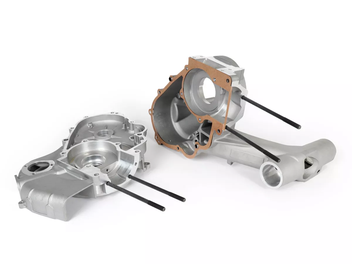 Cárter motor -PINASCO Slave Mega 8x, toma de membrana Ø34mm- Vespa PX200 Elestart