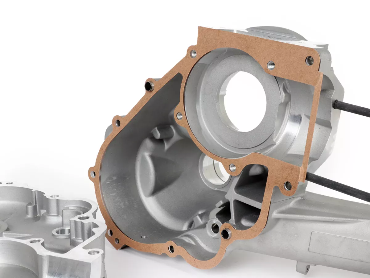 Cárter motor -PINASCO Slave Mega 8x, toma de membrana Ø34mm- Vespa PX200 Elestart