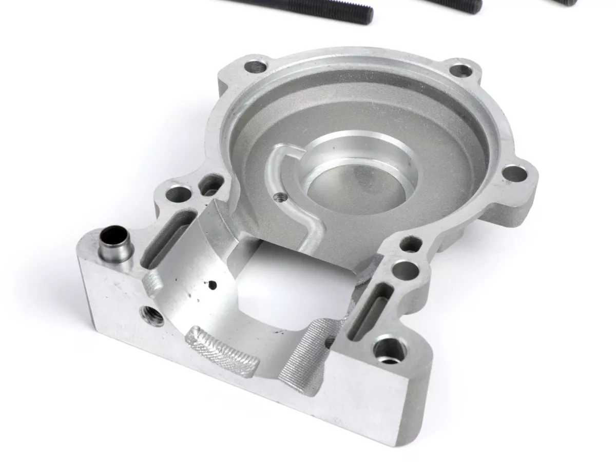 Motorhus -PINASCO -Power Casing- Slave 46x43 - Piaggio Ciao, Bravo, SI , Boxer, Sp.12mm -Membranmotorhus för 21mm förgasare, sidointag