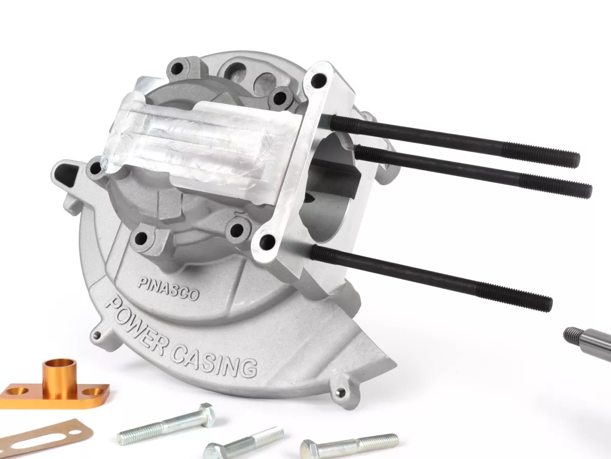 Casing mesin -PINASCO -Casing Daya- Master 46x43 - Piaggio Ciao, Bravo, SI, Boxer, Sp.12mm