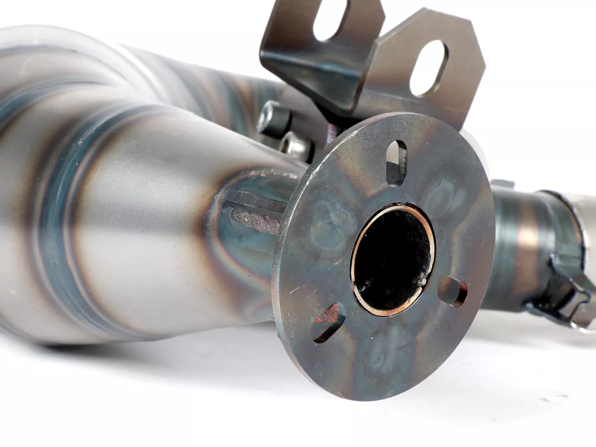 Exhaust -POSCH PERFORMANCE NESSI- Vespa PX200, Rally200, exhaust stub Ø44,5mm for e.g. Malossi 210 Sport, MHR210/221