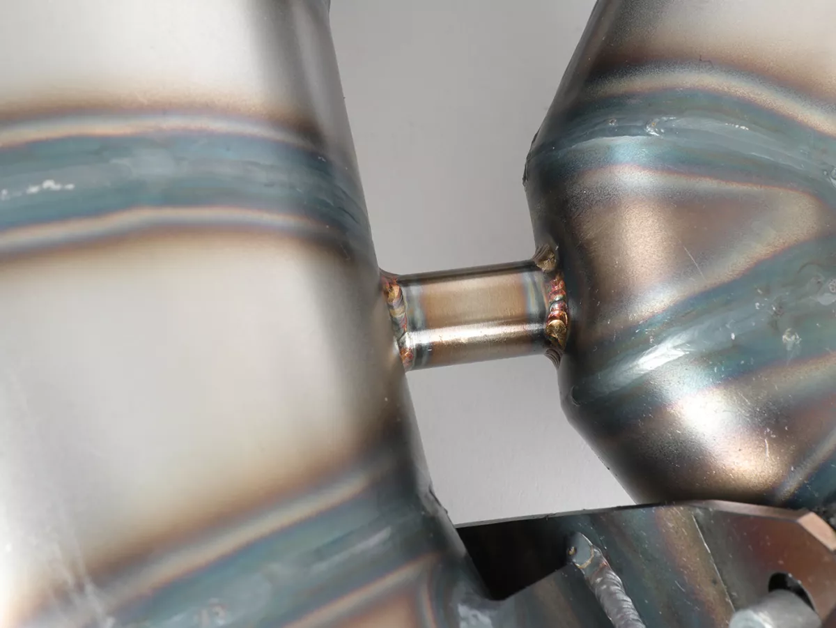 Exhaust -POSCH PERFORMANCE NESSI- Vespa PX200, Rally200, exhaust stub Ø44,5mm for e.g. Malossi 210 Sport, MHR210/221