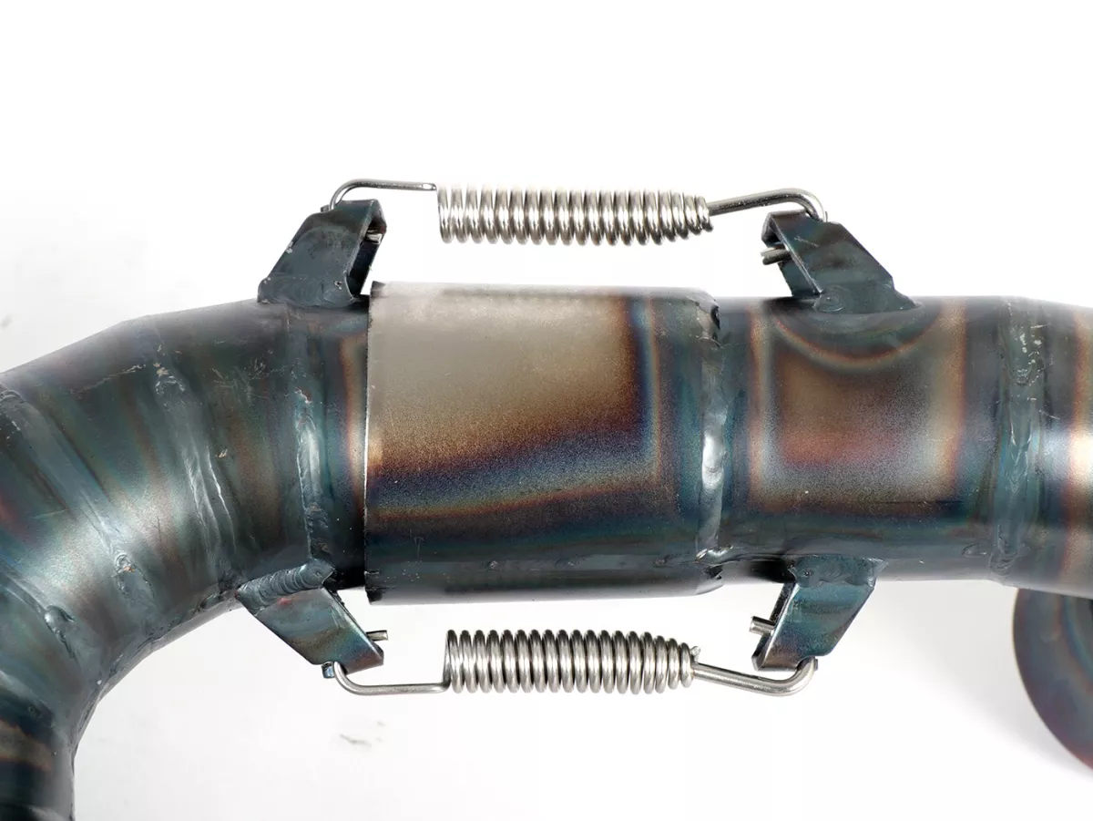 Exhaust -POSCH PERFORMANCE NESSI- Vespa PX200, Rally200, exhaust stub Ø44,5mm for e.g. Malossi 210 Sport, MHR210/221