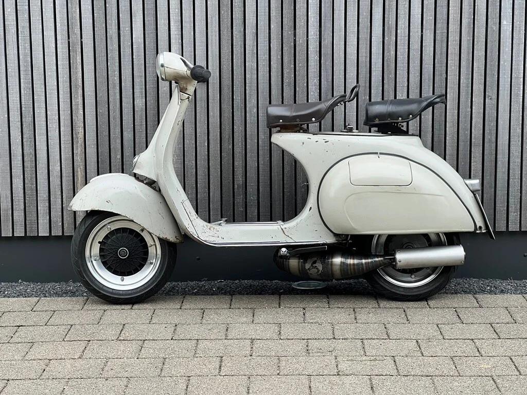 Knalpot -POSCH PERFORMANCE RACING RESI- Vespa PX200, Rally200, flens Ø45mm untuk Quattrini M232 dan M244, VMC244 Explorer, BFA244