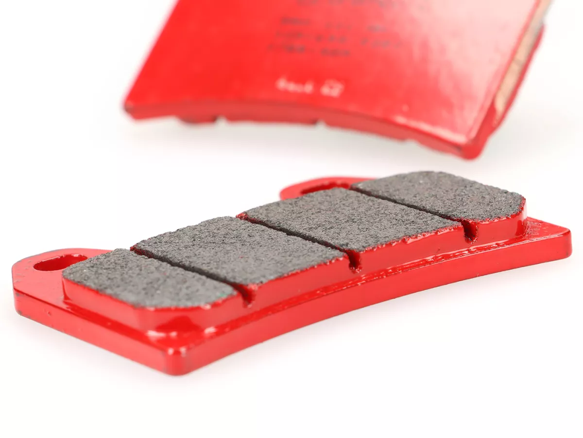 Pastiglie freno anteriori -PORCO NERO- (con ABE) -per pinza freno PORCO NERO POWER CNC by Spiegler a 4 pistoncini