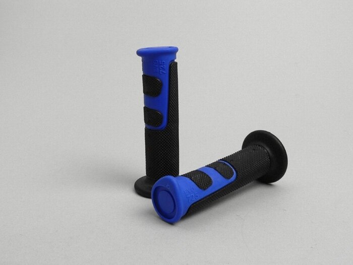 Pair of grips -PROGRIP Superbike 725 Ø=22/24mm- black/blue