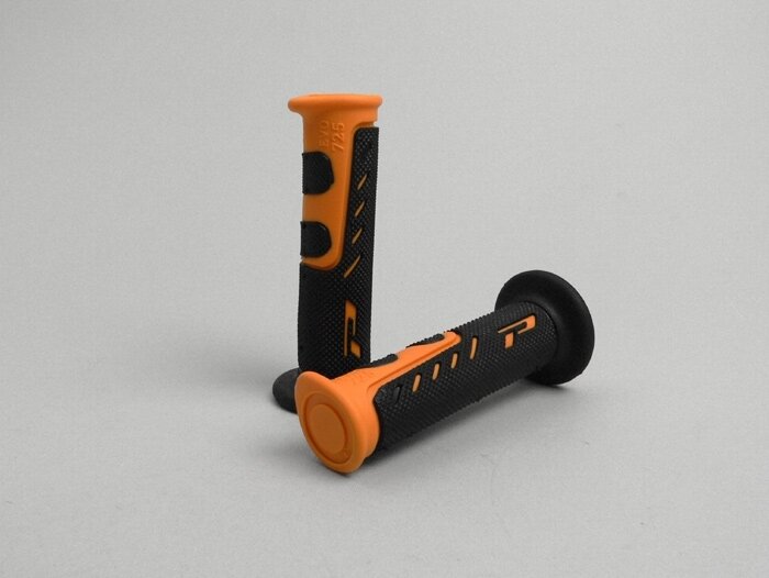 Manopole -PROGRIP Superbike 725 Ø=22/24mm- Nero/Arancione