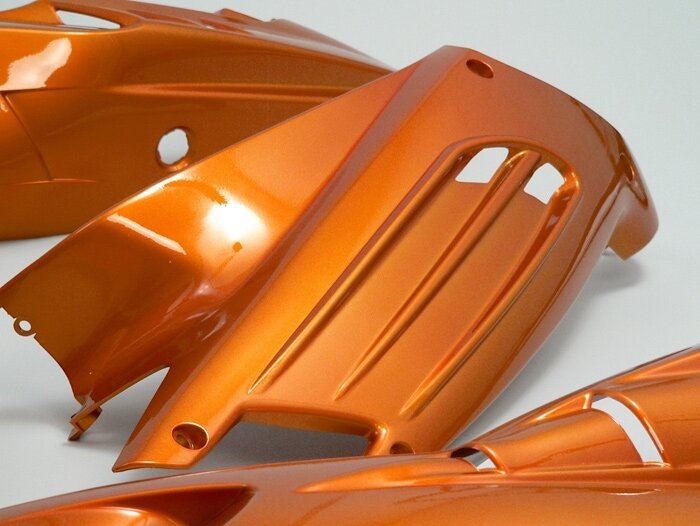 Set di parti della carenatura -EDGE- 13 pezzi - Peugeot Speedfight2- Orangemetallic