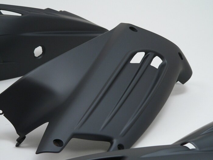 Set di parti della carenatura -EDGE- 13 pezzi - Peugeot Speedfight2- Nero Opaco