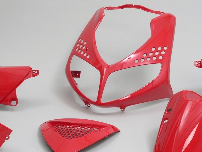 Set di parti della carenatura -EDGE- 13 pezzi - Peugeot Speedfight2- Red