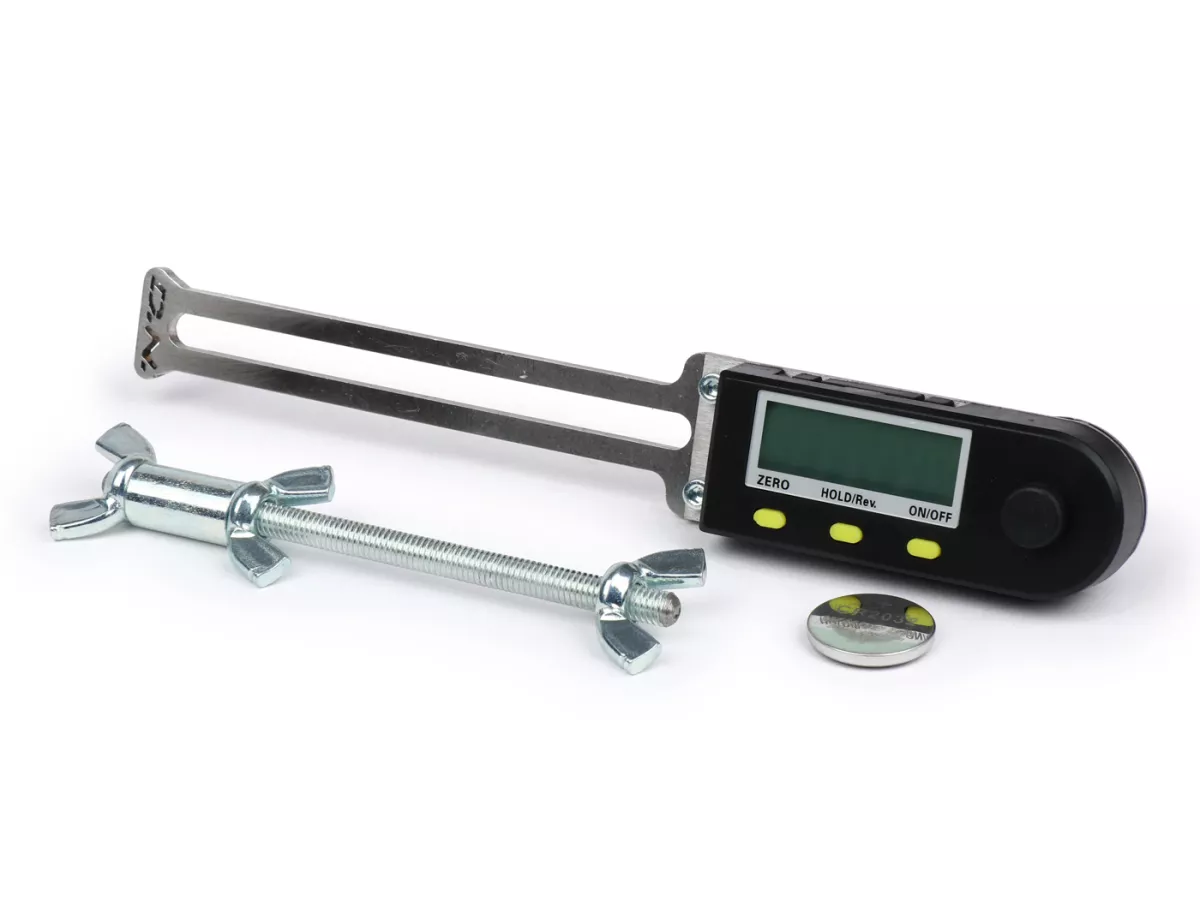 Digital degree disk -D.N. Performance 360° Port Timing Tool- used to digitally measure the timing angle/timing of 2-stroke & 4-stroke engines