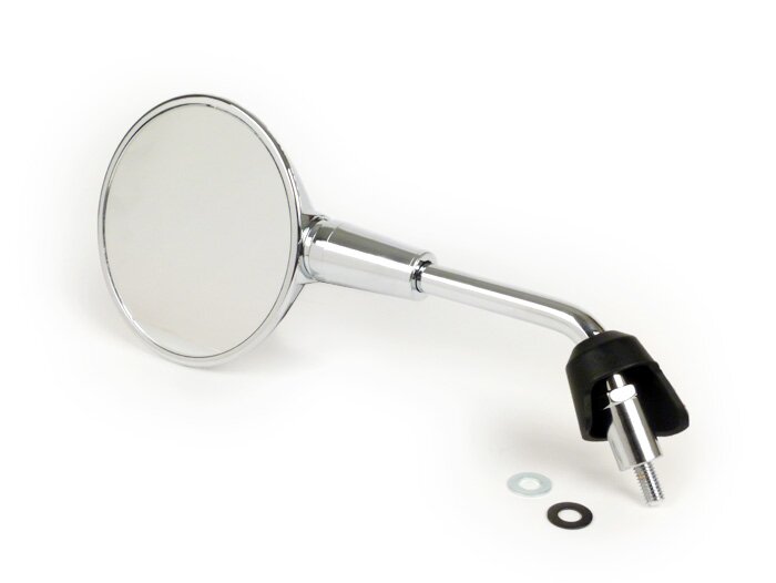 Specchio -MOTO NOSTRA Shorty- Vespa GTS 125-300 HPE (2019-2022), Vespa Primavera 50-150, Vespa Sprint 50-150 - utilizzabile a destra e a sinistra - cromato