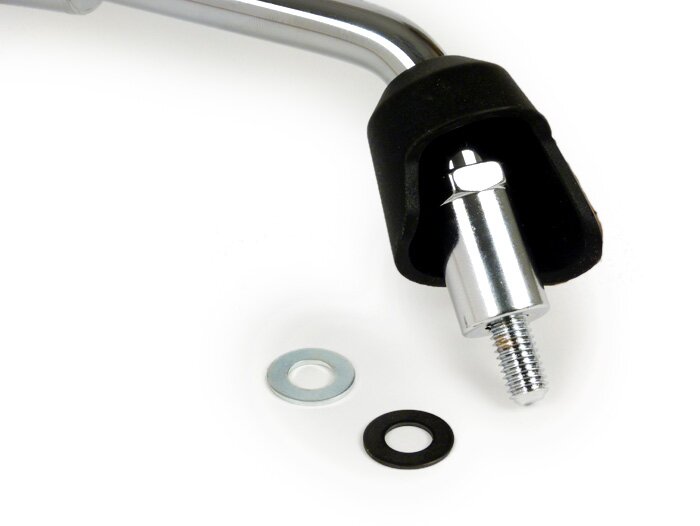 Specchio -MOTO NOSTRA Shorty- Vespa GTS 125-300 HPE (2019-2022), Vespa Primavera 50-150, Vespa Sprint 50-150 - utilizzabile a destra e a sinistra - cromato