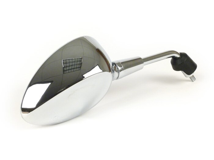 Mirror -MOTO NOSTRA Shorty- Vespa GTS 125-300 HPE (2019-2022), Vespa Sprint 50-150, Vespa Primavera 50-150 - chrome - rhs
