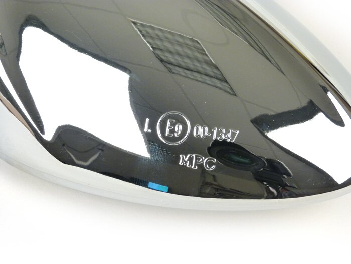 Mirror -MOTO NOSTRA Shorty- Vespa GTS 125-300 HPE (2019-2022), Vespa Sprint 50-150, Vespa Primavera 50-150 - chrome - lhs