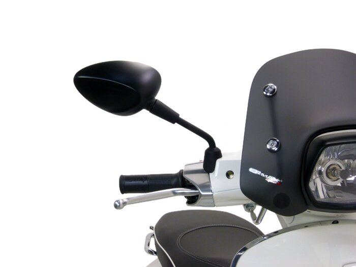 Spiegel -MOTO NOSTRA Shorty- Vespa GTS 125-300 HPE (2019-2022), Vespa Sprint 50-150, Vespa Primavera 50-150 - zwart mat - rechts