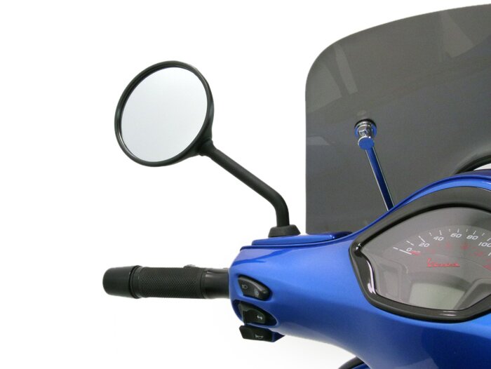 Mirror -MOTO NOSTRA Shorty- Vespa GTS 125-250-300, GTL 125 (ZAPM 31101) - rhs/lhs - black matt - M8 right-hand thread